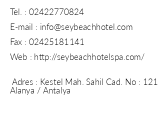 Sey Beach Hotel & Spa iletiim bilgileri